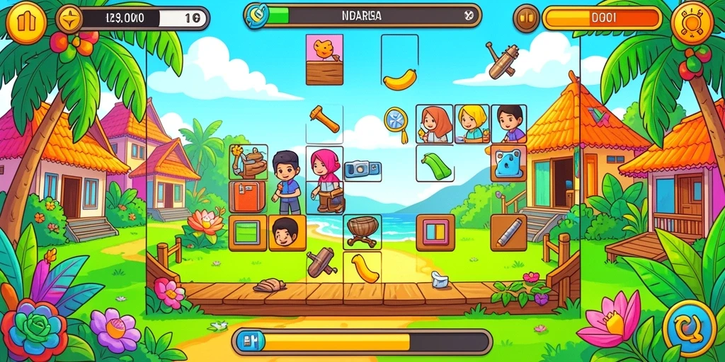 Screenshot menunjukkan pilihan senjata dan item yang tersedia.